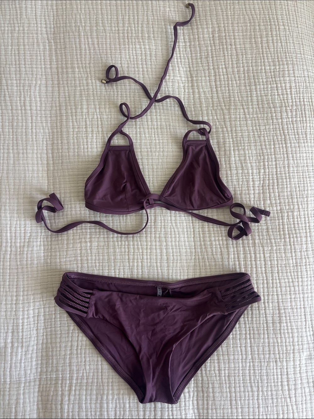 Vitamin A Deep Plum Triangle Bikini